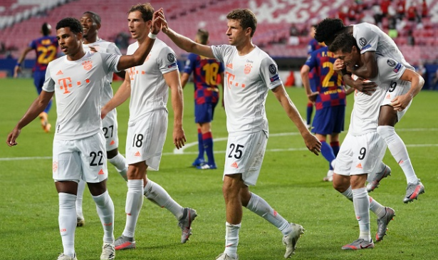 بايرن ميونيخ يتغلب على برشلونة (8-2) ويبلغ نصف النهائي