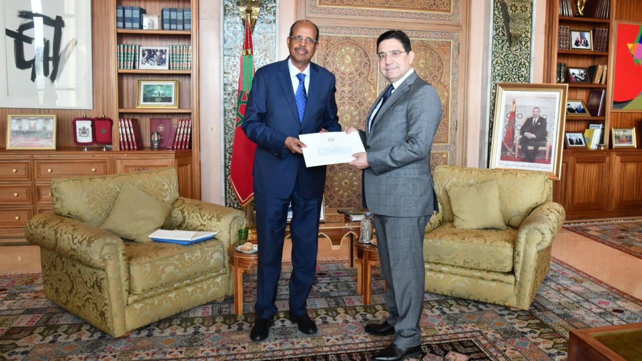 بوريطة يستقبل وزير خارجية جيبوتي حاملا رسالة خطية إلى جلالة الملك من رئيس بلاده