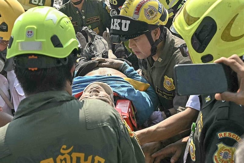 immeuble effondre a Bangkok