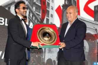 تكريم الفنانين أحمد حلمي ويونس ميكري في حفل افتتاح مهرجان الدار البيضاء للفيلم العربي