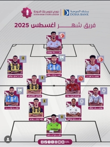 أمين زحزوح يتألق ويتوج بجائزة أفضل لاعب لشهر غشت في الدوري القطري 2 رحزوح