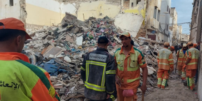 انهيار منزل بالمدينة القديمة 1