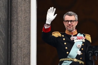 danish king frederik x waves to the crowd after a news photo 1705242959
