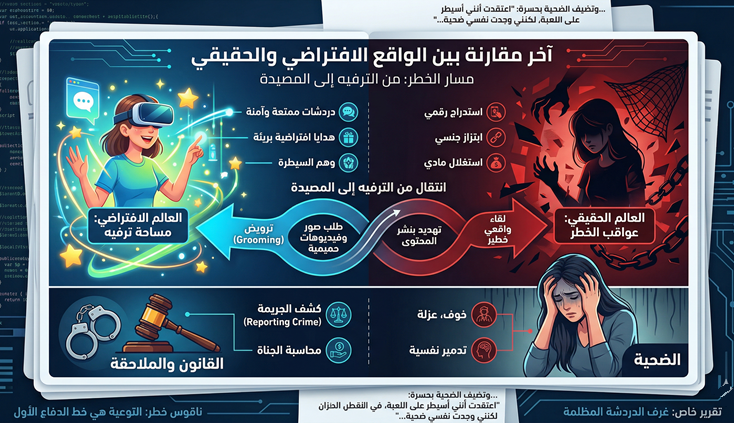 تحقيق خاص: "غرف الدردشة المظلمة".. كيف تتحول الهواتف الذكية إلى مصائد لاستدراج الضحايا نحو "الدعارة والإبتزاز"؟ 3 Gemini Generated Image pun0u4pun0u4pun0